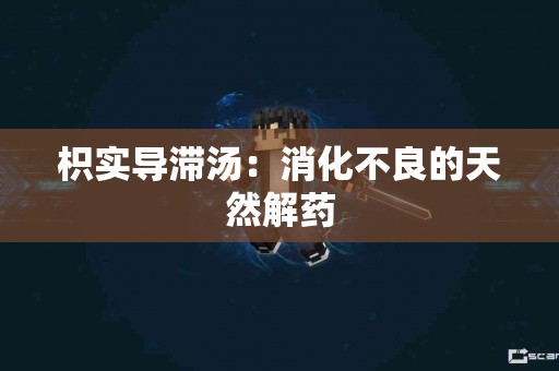 枳实导滞汤：消化不良的天然解药