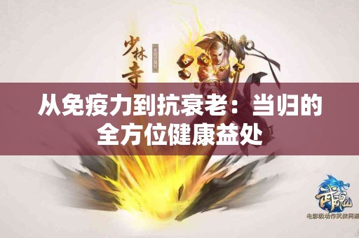 从免疫力到抗衰老：当归的全方位健康益处