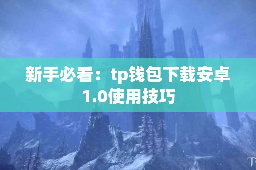 新手必看：tp钱包下载安卓1.0使用技巧