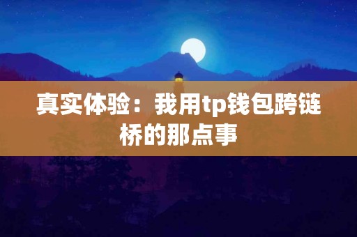 真实体验：我用tp钱包跨链桥的那点事